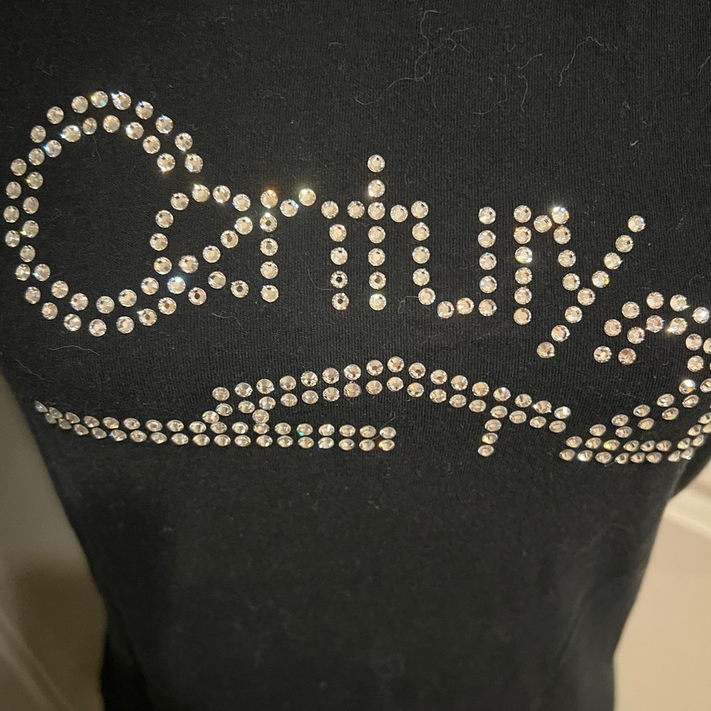 Century 21 TEE- Black Top with Rhinestone Design